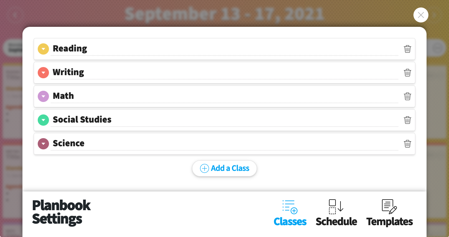 Plans All His Classes in One Place